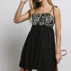 Bohme Abstract Embroidered Mini Dress in - FINAL SALE