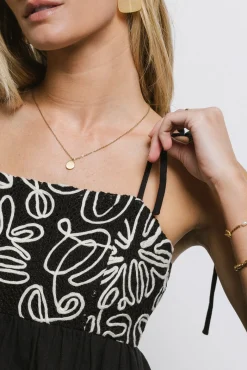 Bohme Abstract Embroidered Mini Dress in - FINAL SALE