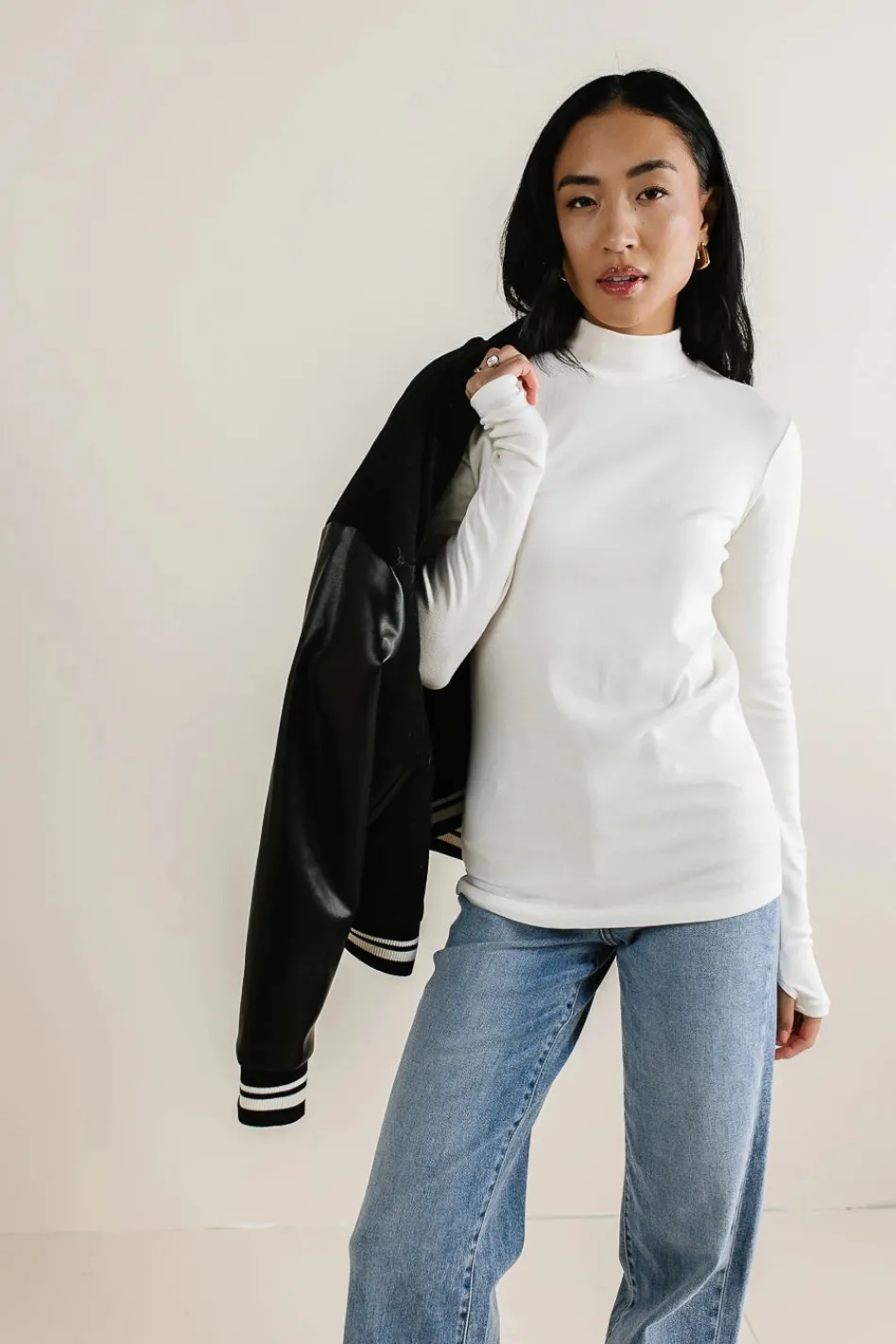Bohme Alani Mock Neck Top in