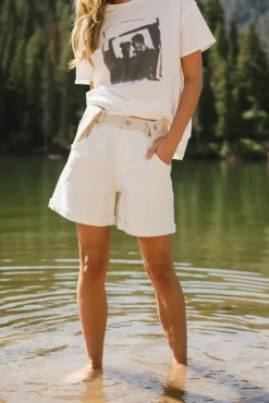 Bohme Alex Colorblock Denim Shorts in - FINAL SALE