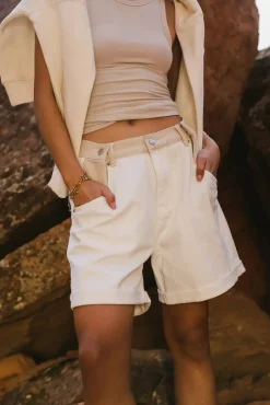 Bohme Alex Colorblock Denim Shorts in - FINAL SALE