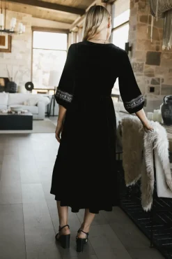 Bohme Alina Velvet Midi Dress