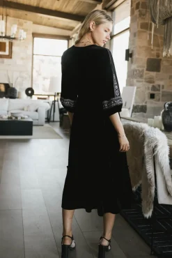 Bohme Alina Velvet Midi Dress