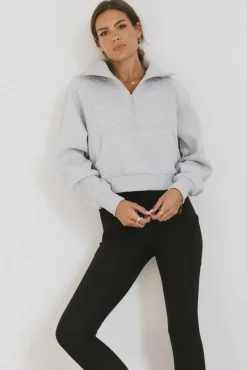 Bohme Alyssa Half Zip in Heather Grey