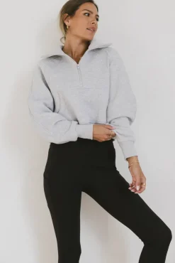 Bohme Alyssa Half Zip in Heather Grey