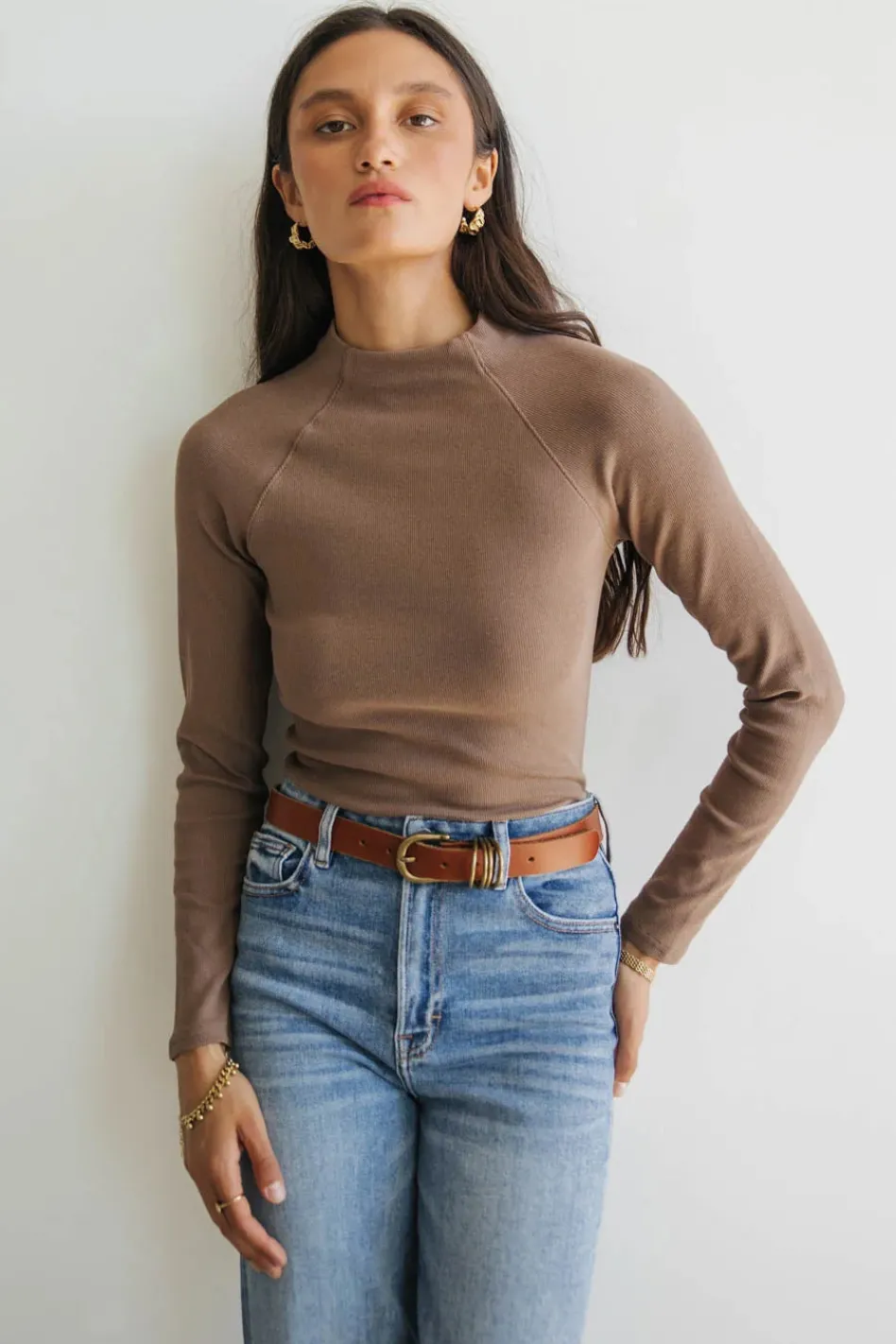 Bohme Amaya Mock Neck Top in
