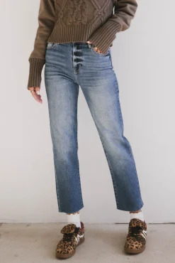Bohme Amelia Straight Leg Jeans in Medium Wash