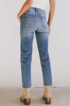 Bohme Amelia Straight Leg Jeans in Medium Wash