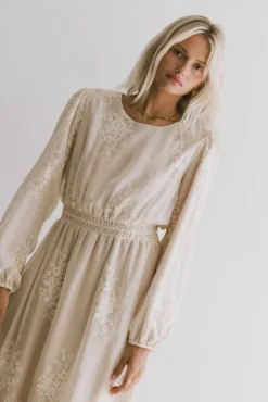 Bohme Andee Embroidered Midi Dress in