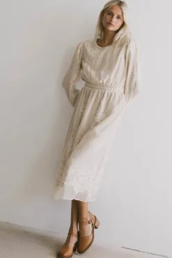 Bohme Andee Embroidered Midi Dress in