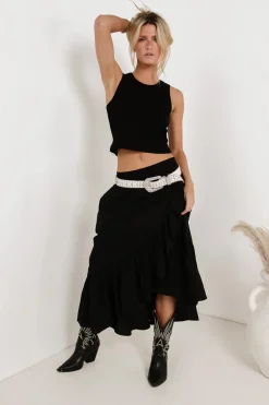 Bohme Arabella Maxi Skirt in Black