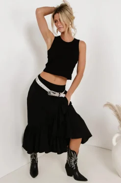 Bohme Arabella Maxi Skirt in Black