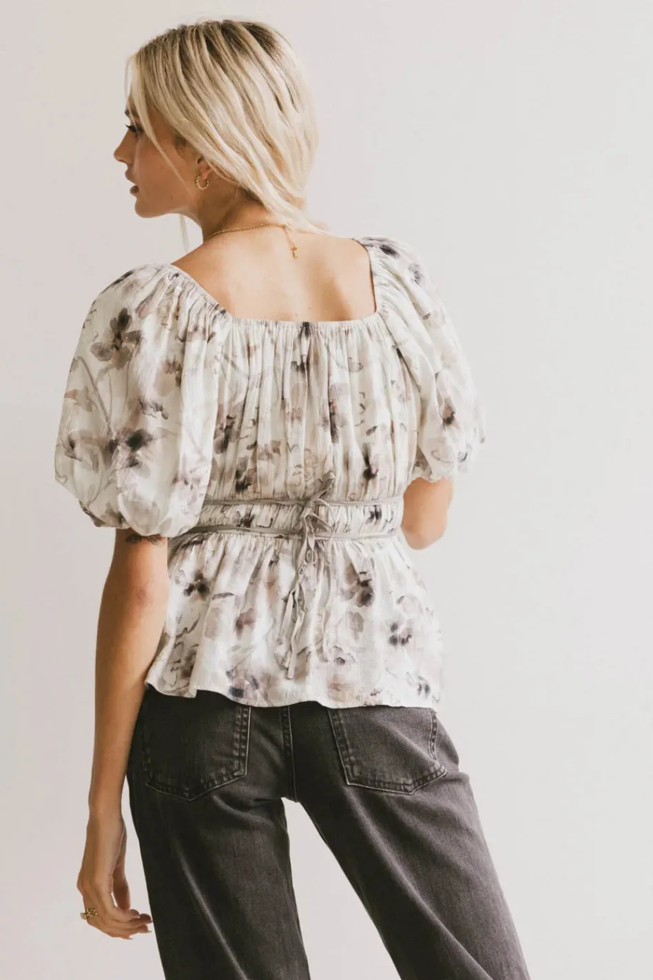 Bohme Arden Floral Tie Blouse