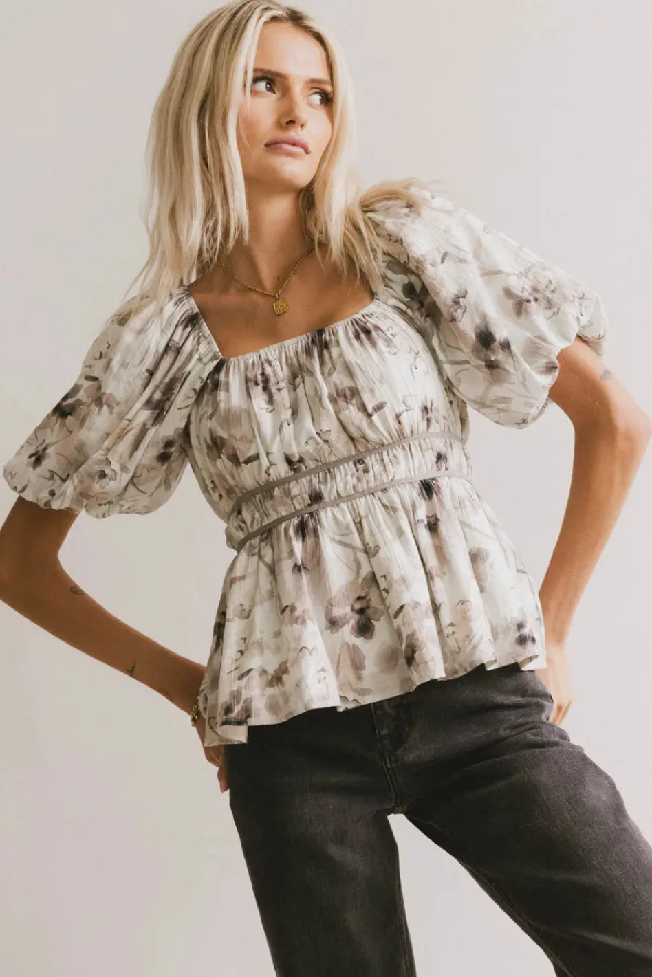 Bohme Arden Floral Tie Blouse