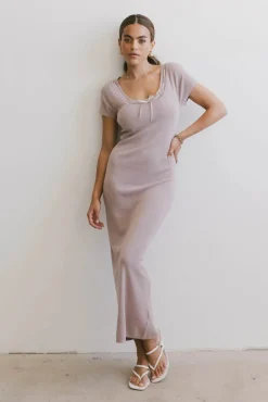Bohme Ariah Ribbon Trim Sweater Dress in