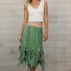 Bohme Arista Ruffled Midi Skirt in