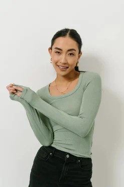 Bohme Audrey Ribbed Top in - FINAL SALE