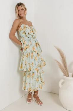 Bohme Ava Floral Midi Dress in - FINAL SALE