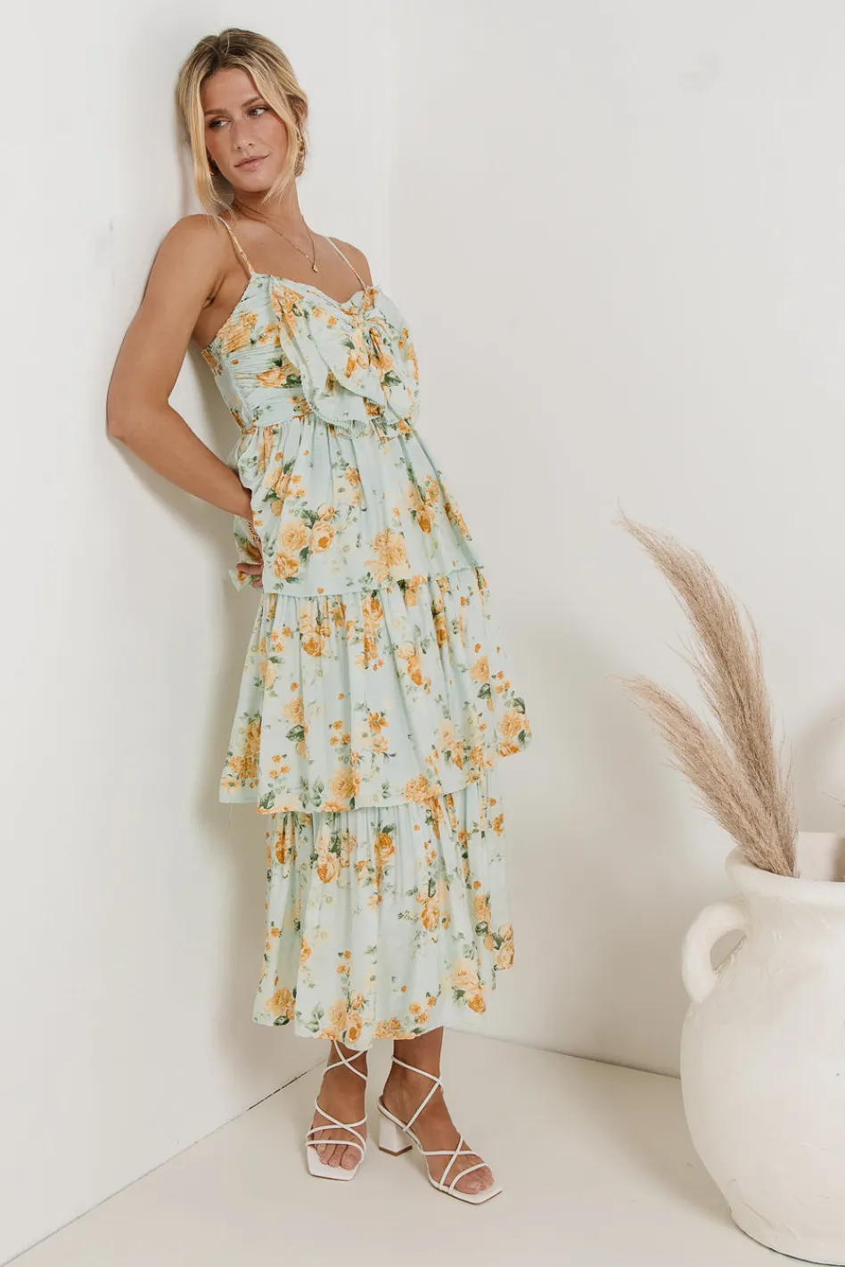 Bohme Ava Floral Midi Dress in - FINAL SALE