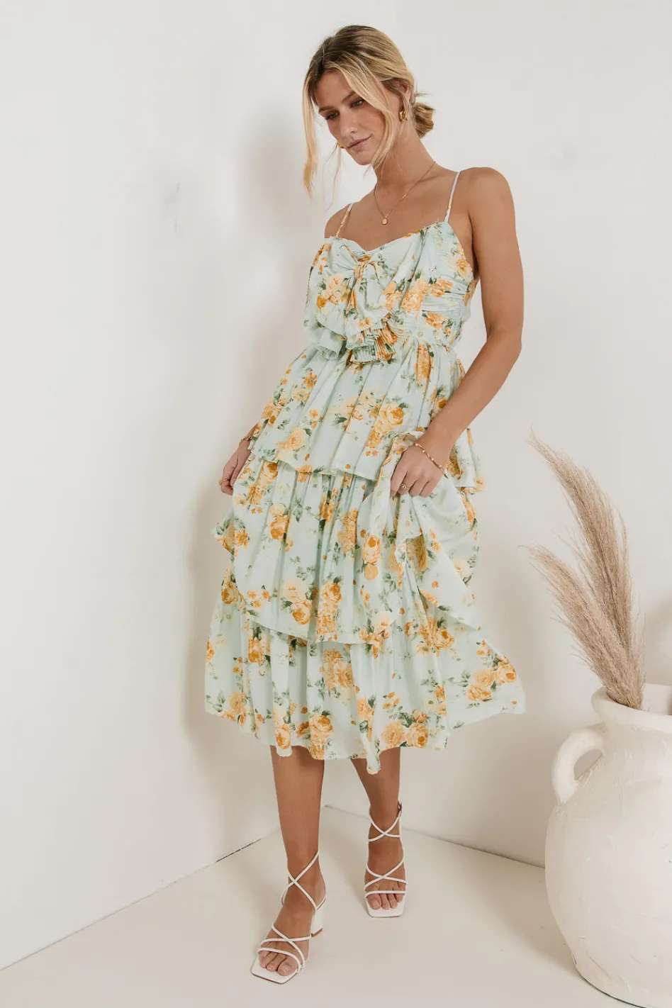 Bohme Ava Floral Midi Dress in - FINAL SALE