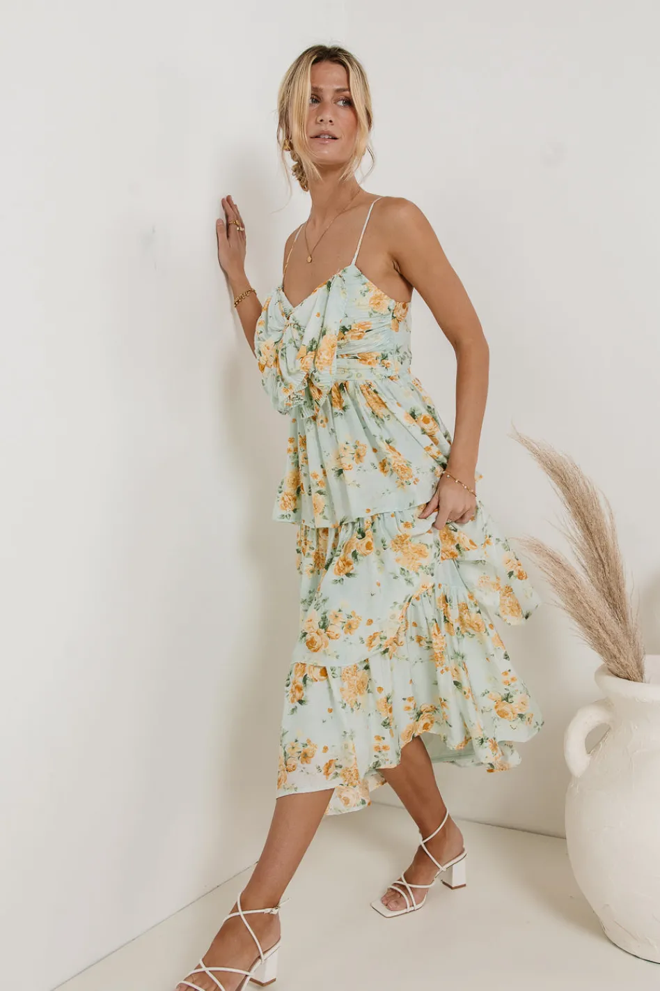 Bohme Ava Floral Midi Dress in - FINAL SALE