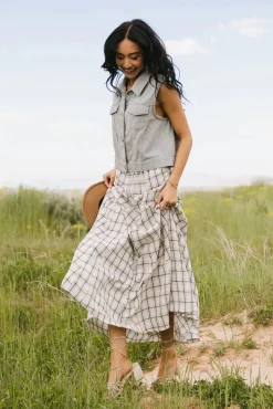 Bohme Avril Plaid Maxi Skirt
