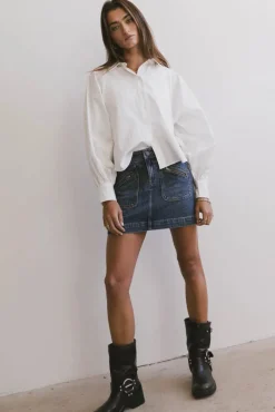 Bohme Bandri Denim Mini Skirt