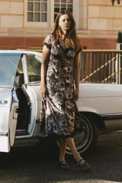 Bohme Beatriz Lace Trim Maxi Dress