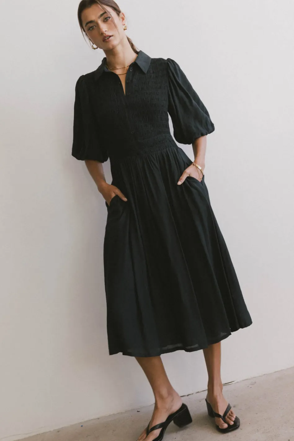 Bohme Belen Midi Dress in Dark