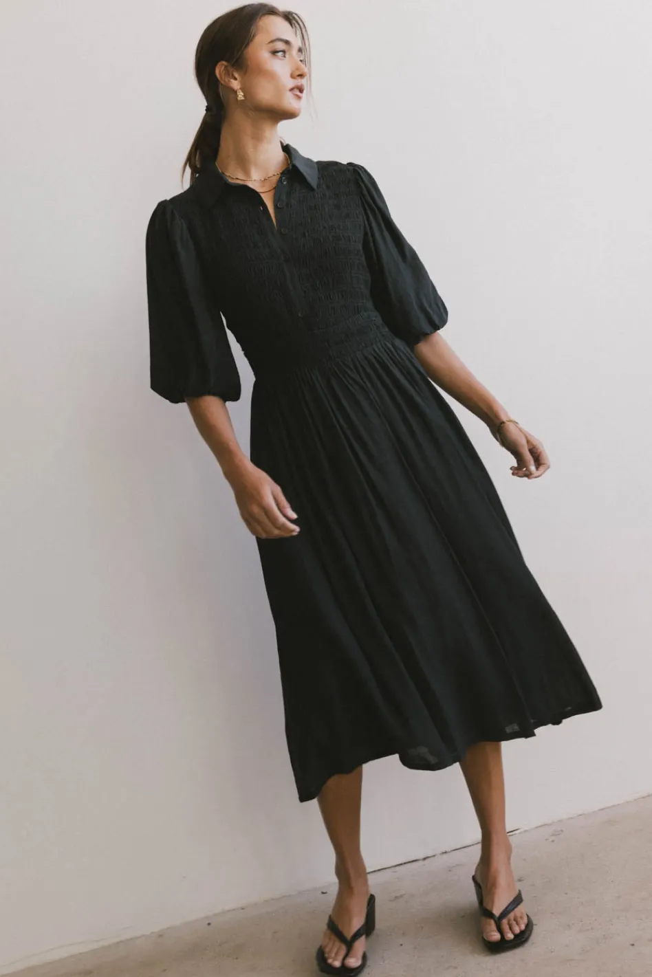 Bohme Belen Midi Dress in Dark