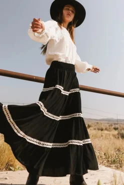 Bohme Betsie Lace Trim Maxi Skirt