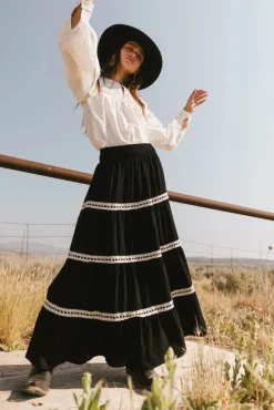 Bohme Betsie Lace Trim Maxi Skirt