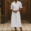 Bohme Bextor Striped Midi Dress