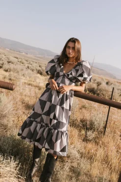 Bohme Brielle Patchwork Midi Dress