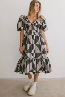 Bohme Brielle Patchwork Midi Dress