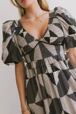 Bohme Brielle Patchwork Midi Dress