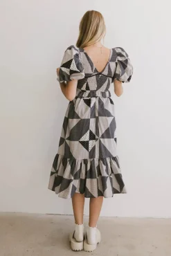 Bohme Brielle Patchwork Midi Dress