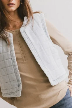 Bohme Brodie Quilted Denim Vest