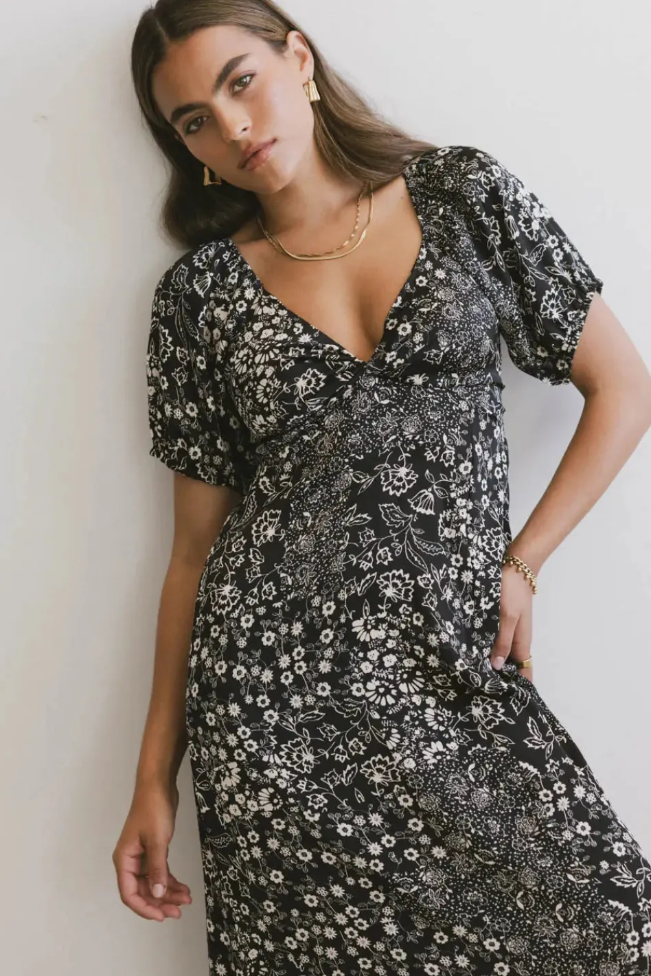 Bohme Brynn Floral Midi Dress