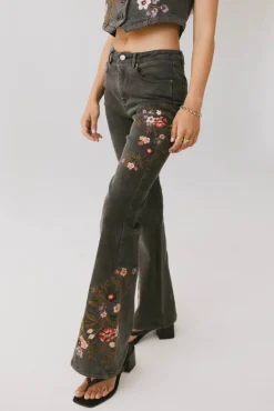 Bohme Camille Embroidered Flare Jeans