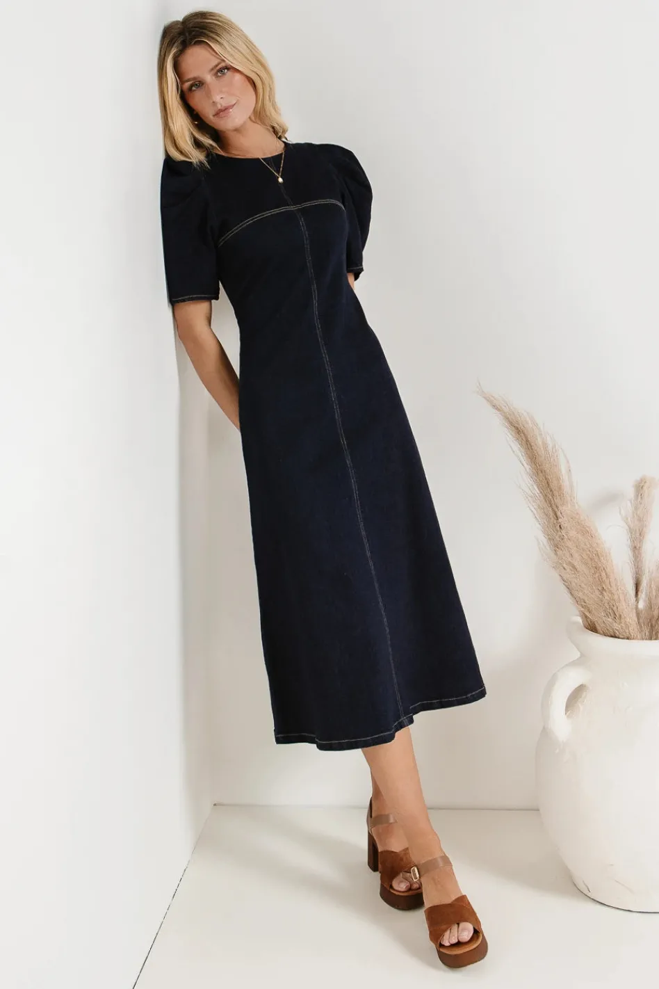 Bohme Campbell Dress in Dark Wash