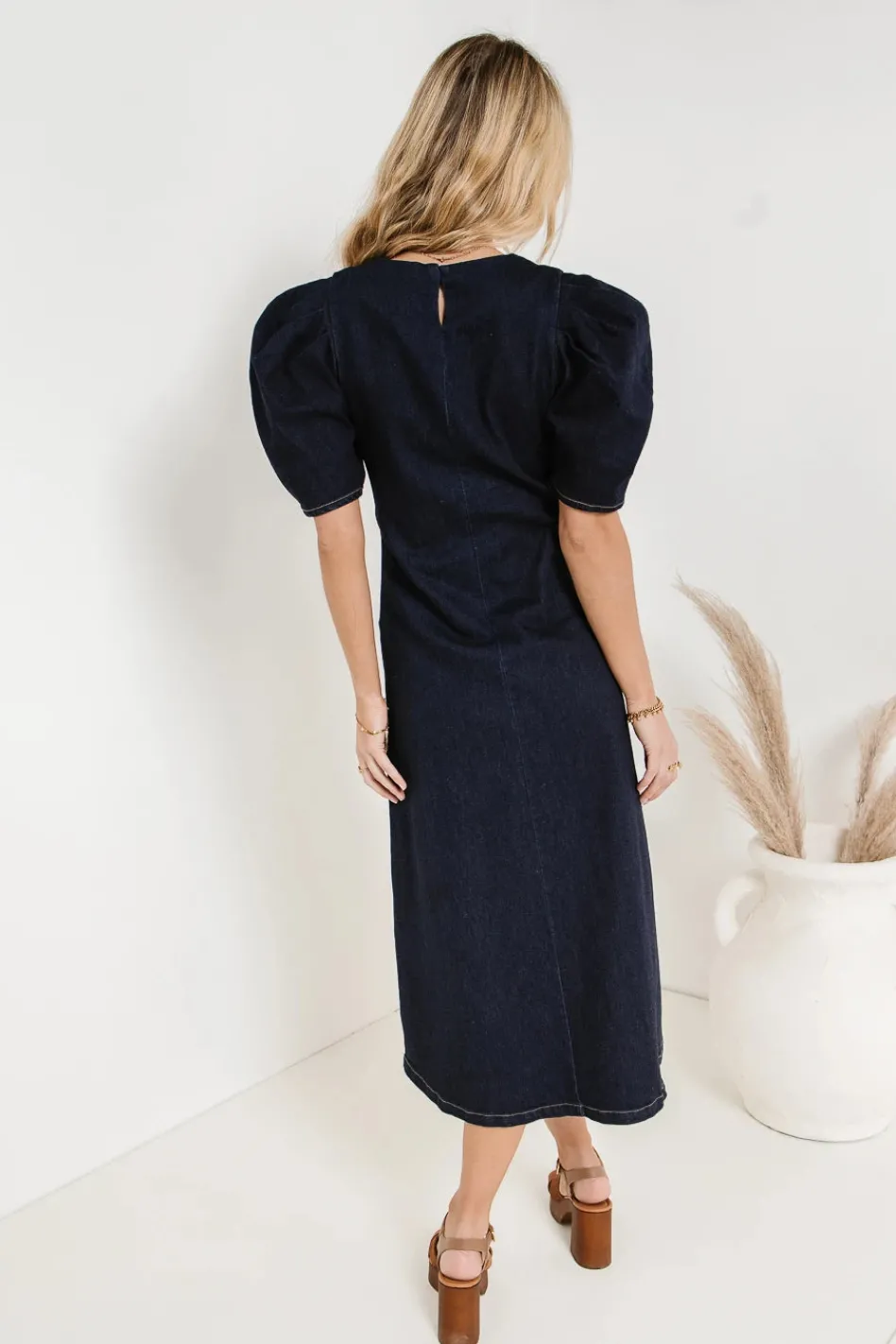 Bohme Campbell Dress in Dark Wash
