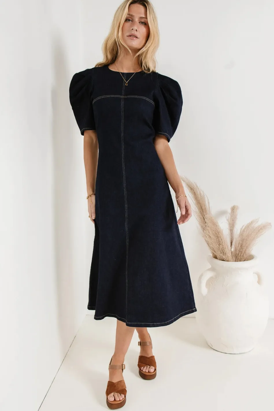 Bohme Campbell Dress in Dark Wash