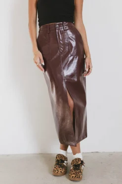 Bohme Candice Vegan Leather Skirt