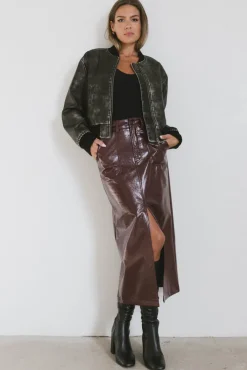 Bohme Candice Vegan Leather Skirt