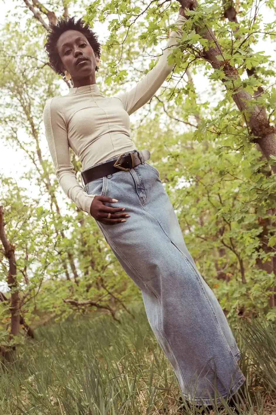 Bohme Capone Denim Maxi Skirt - FINAL SALE