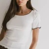 Bohme Carly Lettuce Edge Tee in