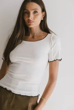 Bohme Carly Lettuce Edge Tee in