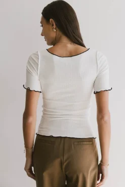 Bohme Carly Lettuce Edge Tee in