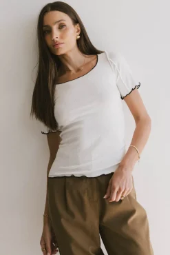 Bohme Carly Lettuce Edge Tee in